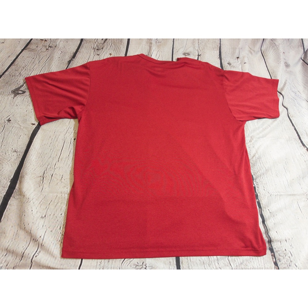 Nike T-Shirt Mens XXL Red Nike Fit Short Sleeve Performance Athletic Swoosh - Picture 4 of 6